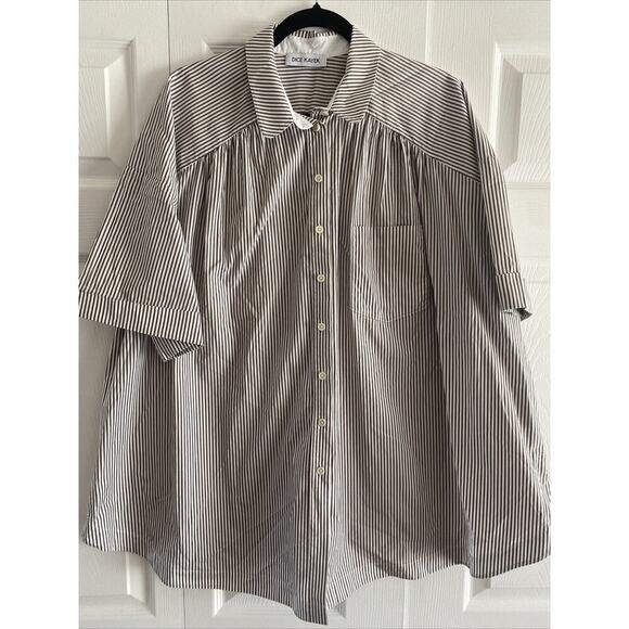 Dice Kayek Nordstrom EU 44 Striped Cotton Bottom down Oversized‎ Lagom Blouse - Picture 1 of 9